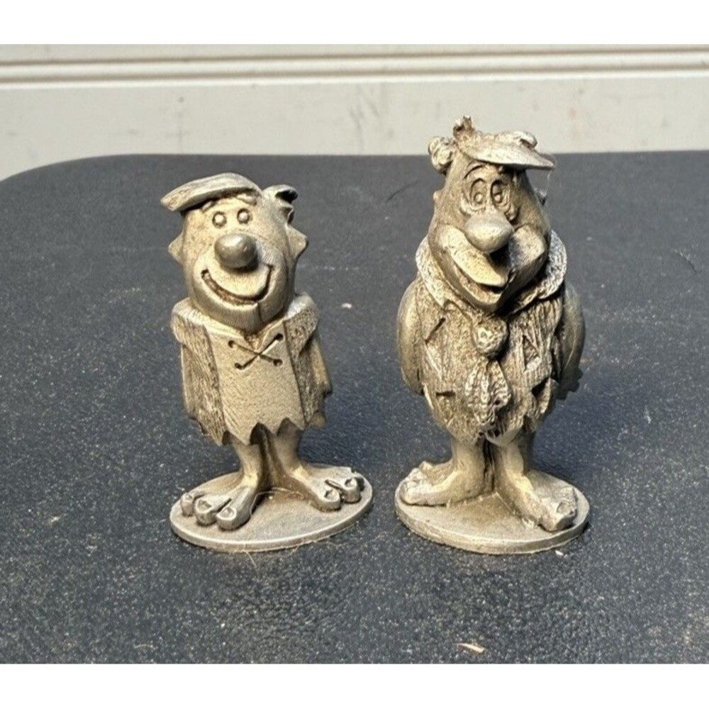 Spoontiques Hanna Barbera Fred Flintstone & Barney Pewter Figures